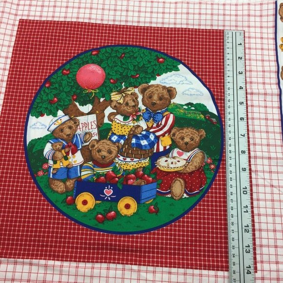 Cranston VIP Teddy Bear 14" Pillow Fabric Panel Re - Picture 7 of 10
